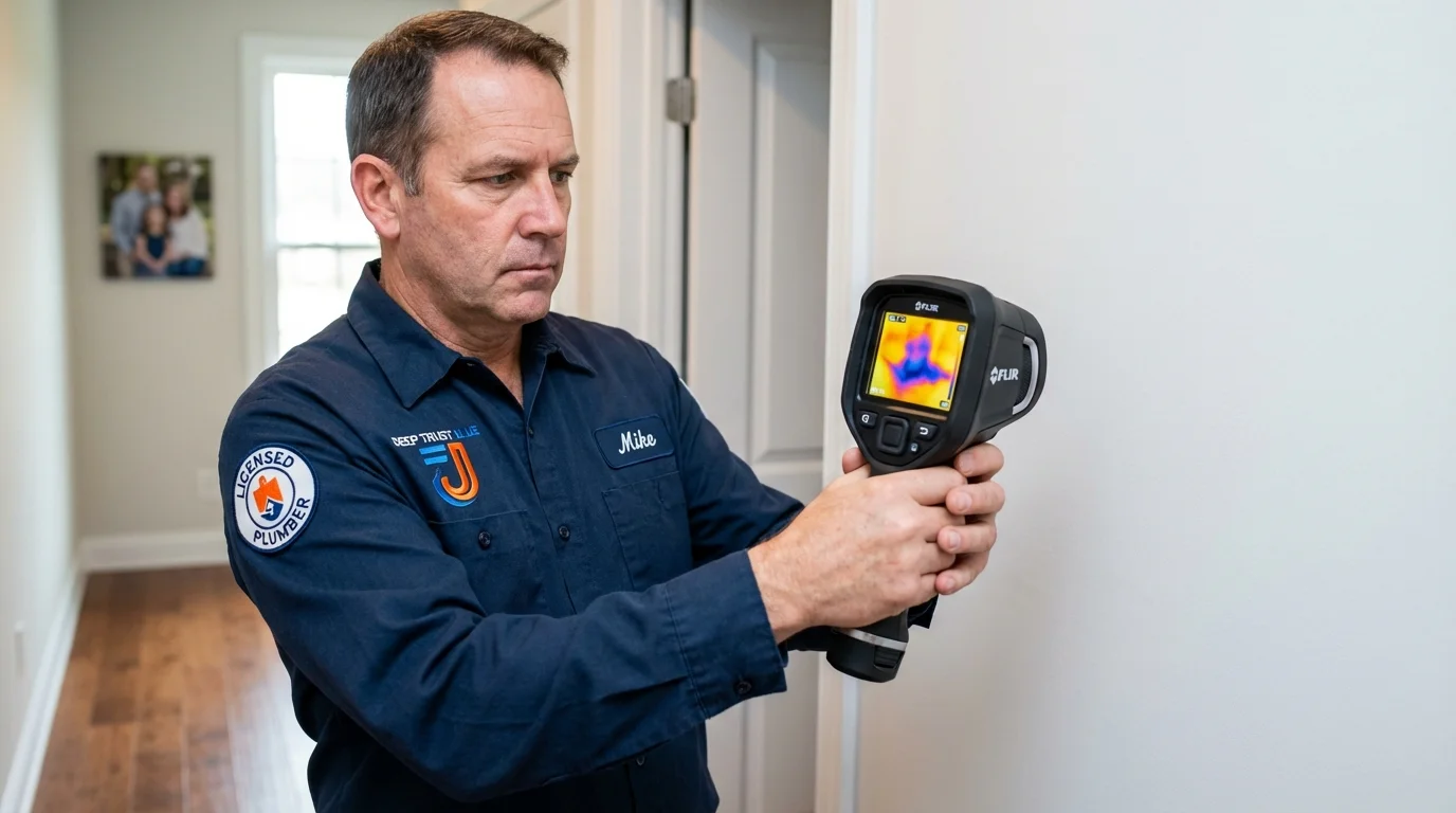 Thermal imaging leak detection by Johns Plumbing LLC in Cheshire